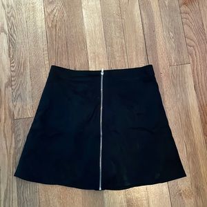 Blue notes zip up skirt
